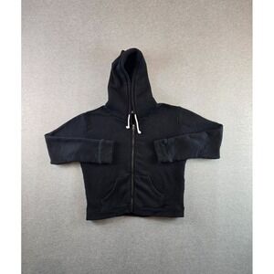 Perfect White Tee Women Hoodie Womens Medium Black Cotton Boxy Drawstring PWT